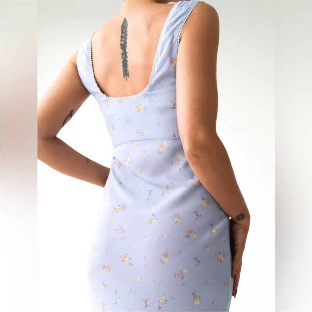 Rumored Lavender Floral Backless Dress